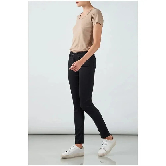 AG Women's Black The Prime Mid-Rise Cigarette Jeans Size 31R